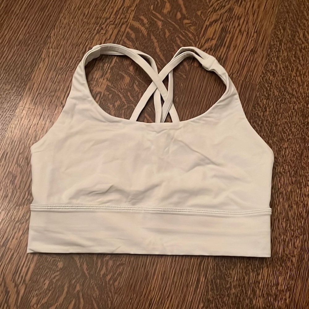 Lululemon energy long line bra size 6 color light aqua